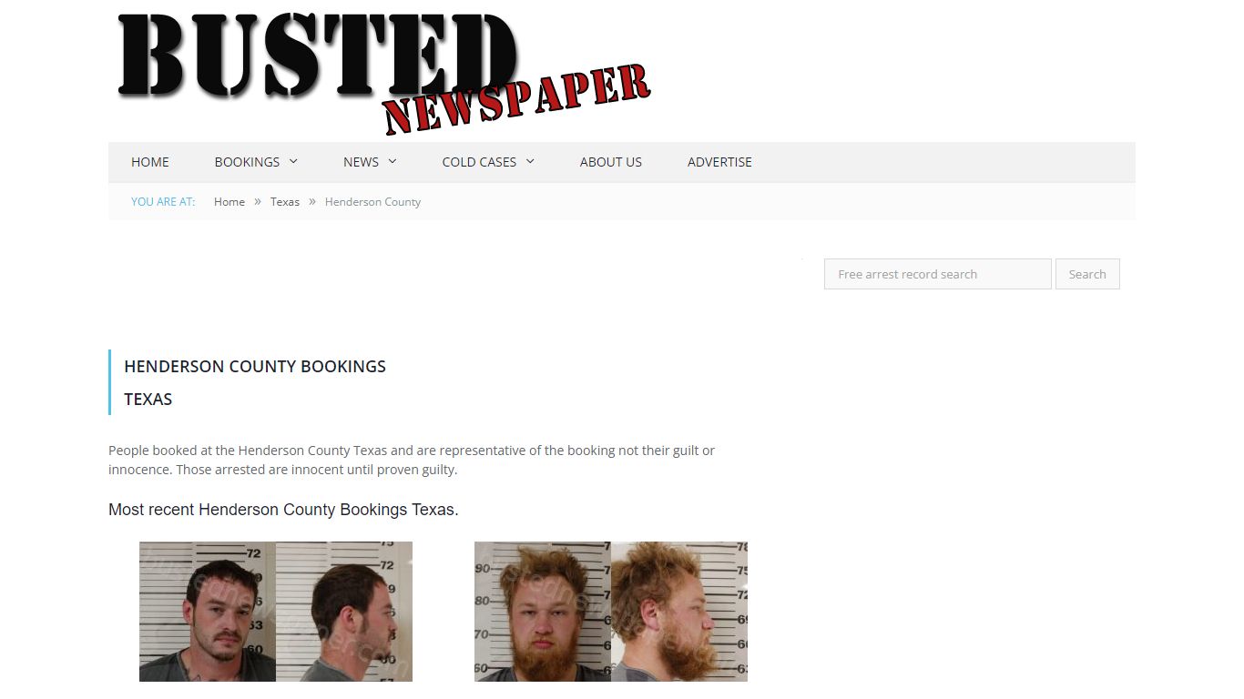 Henderson County, TX Mugshots - BUSTEDNEWSPAPER.COM