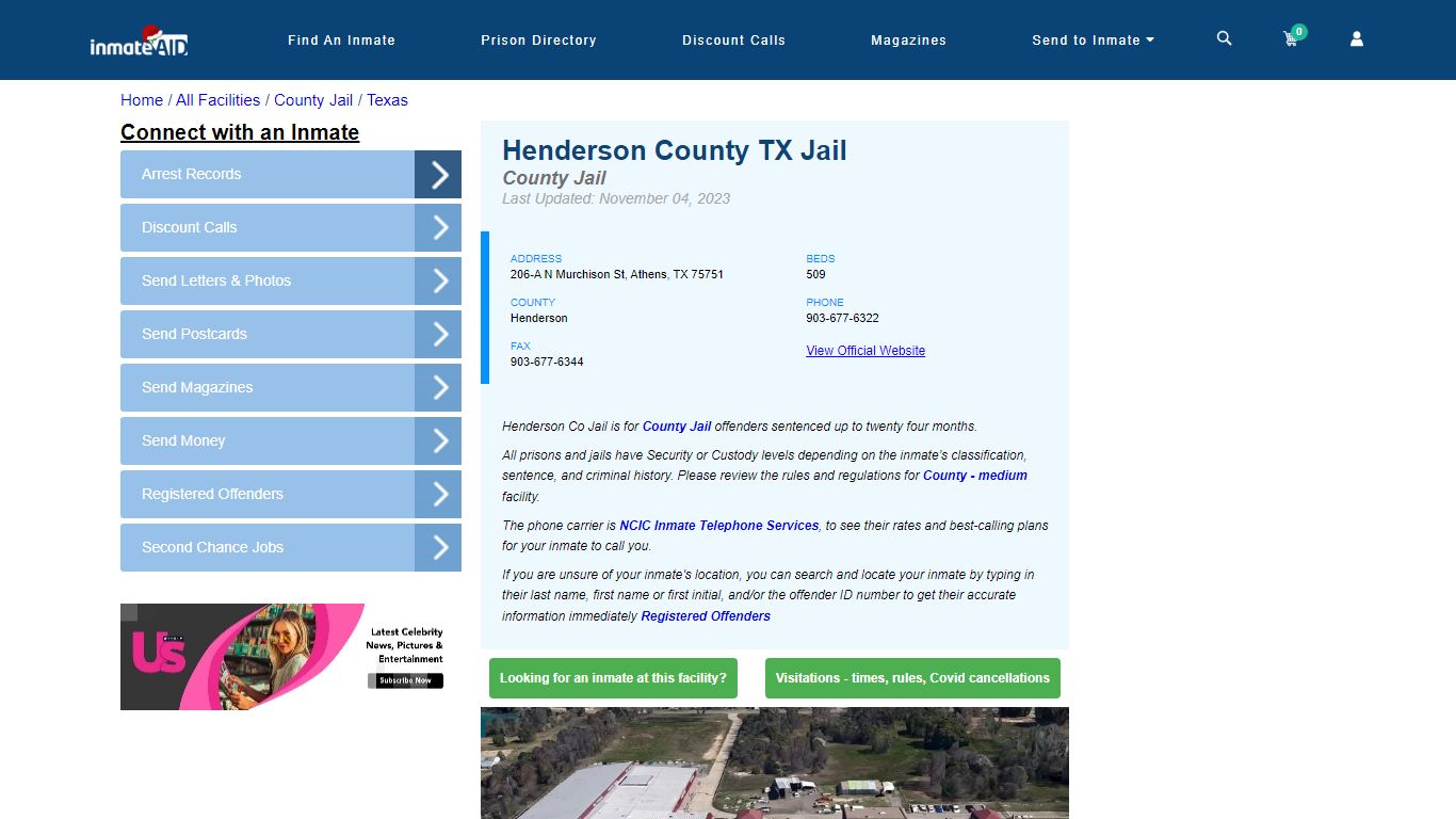 Henderson County TX Jail - Inmate Locator - Athens, TX